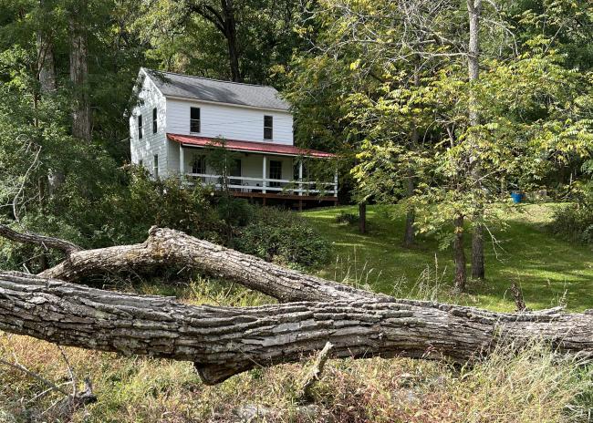 historic farmhouse on conserved land in Gays Mills, WI