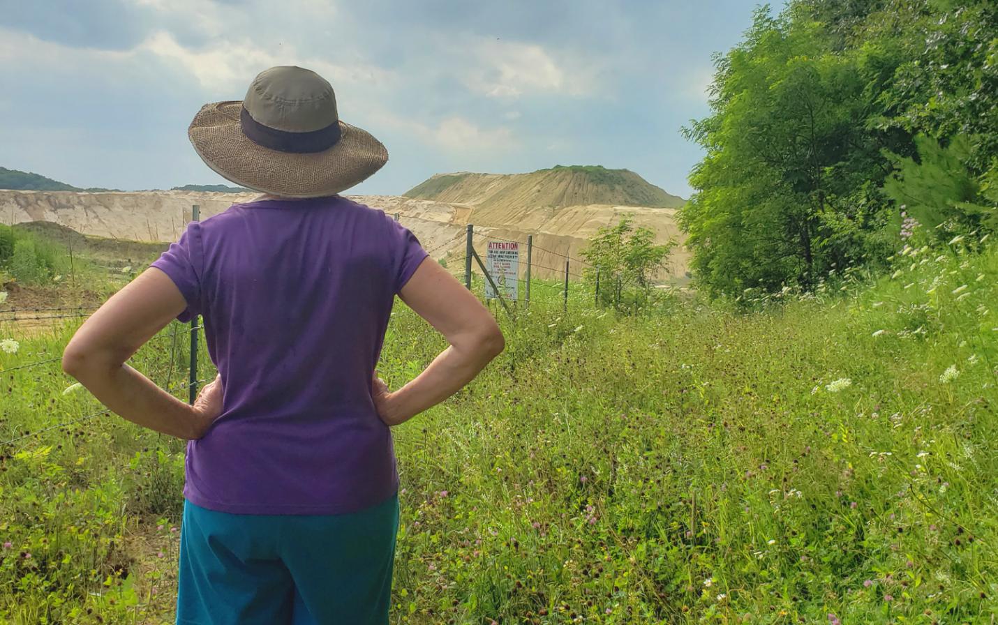 Peg Brenneke overlooking Covia sand mine