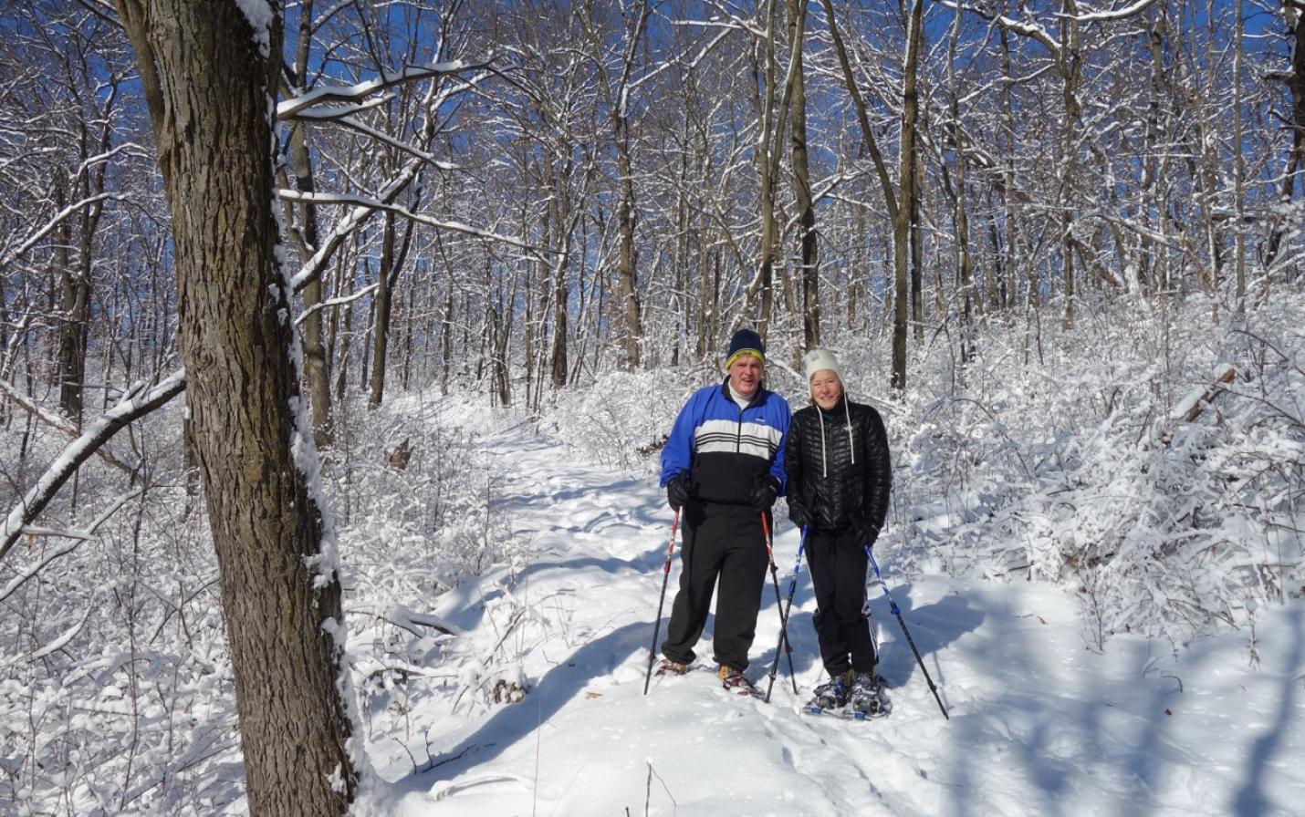 Snowshoeing at Greens Coulee