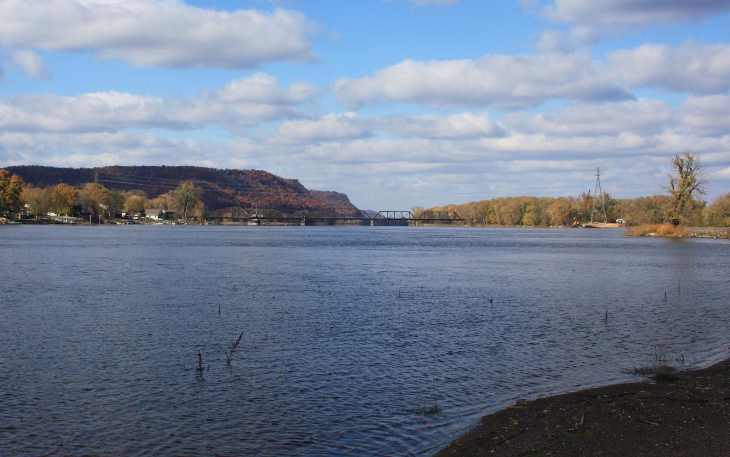 upstream view from Barron Island